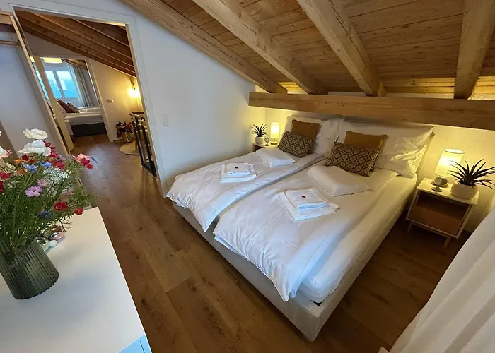 Swiss Horizon - Penthouse Mit Aussicht & Liftnaehe Auf 2 Etagen * Flums